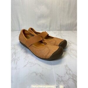 Keen Sienna Women’s Size 9 Mary Jane Shoes Slip On Ballet Flats orange Leather